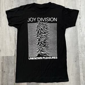 VTG Joy Division Unknown Pleasures Black Y2K Concert Band T Shirt Unisex Small